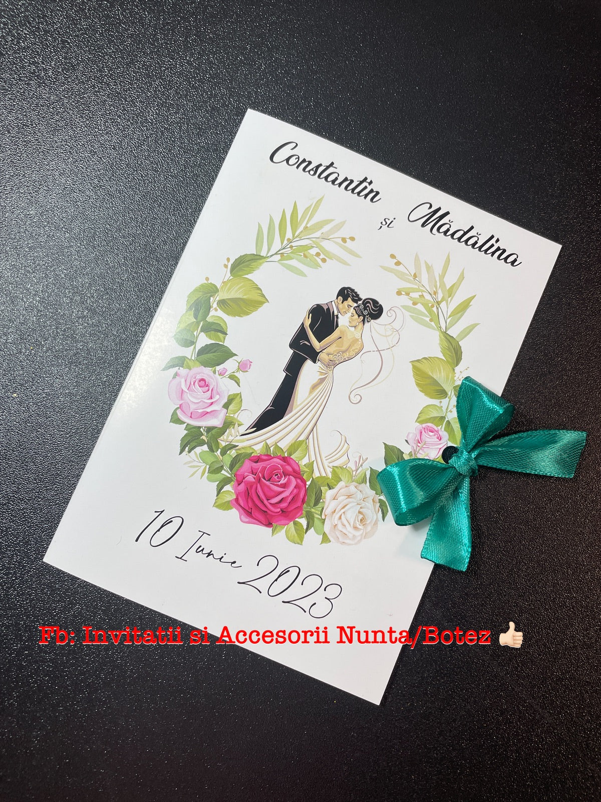 Invitatie nunta BSIN83 cu fundita