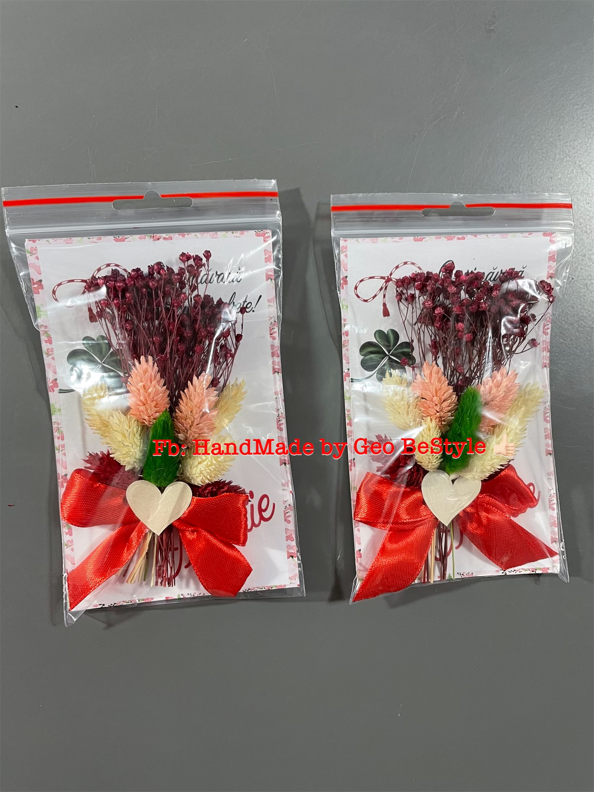 Martisoare cu buchetel de flori uscate 02