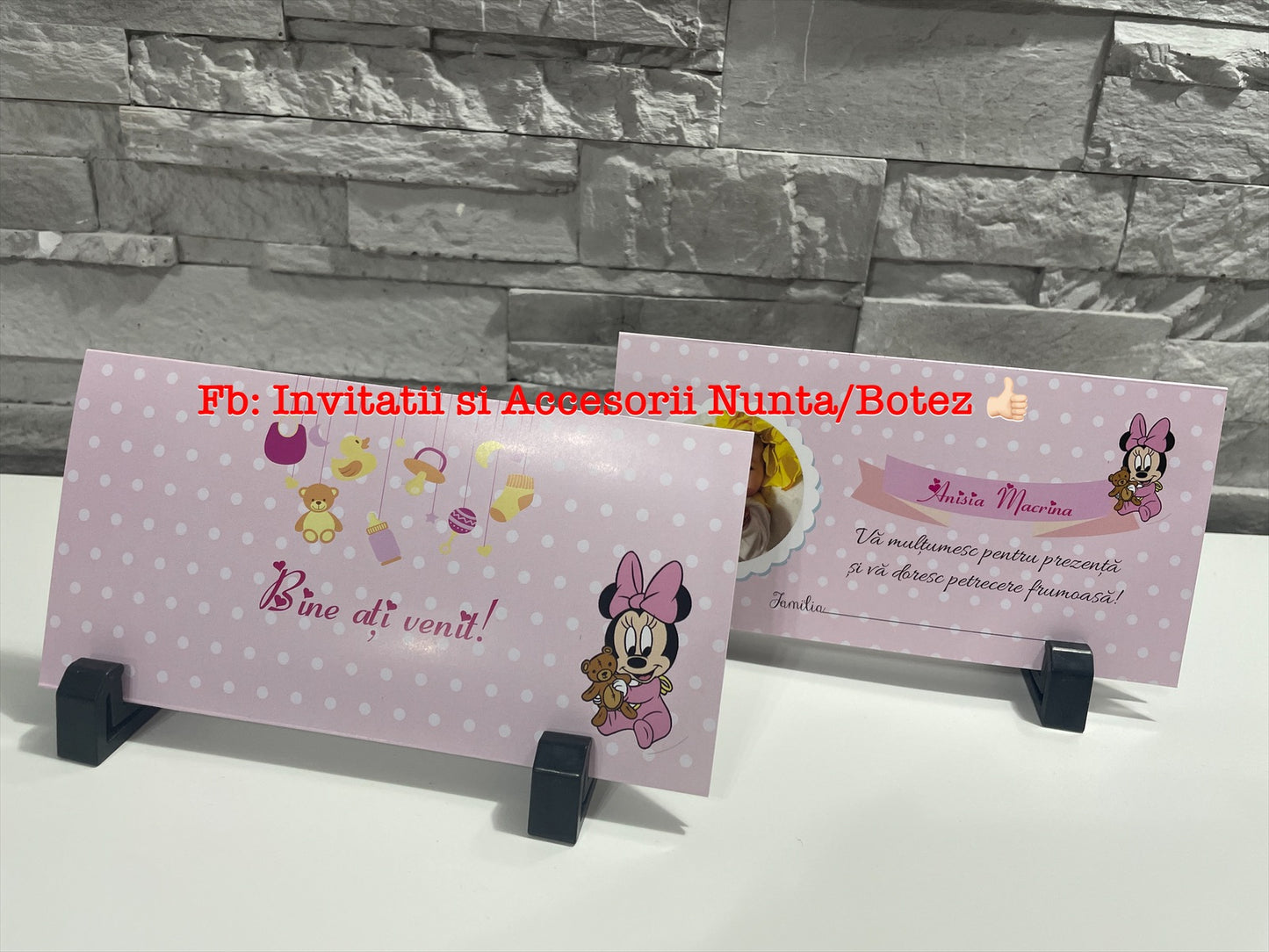 Plic de bani botez BSPB064 - Baby Minnie Mouse