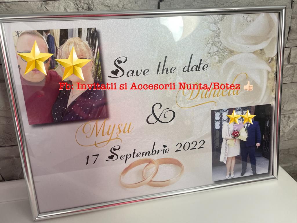 Tablou Save the date nunta 01