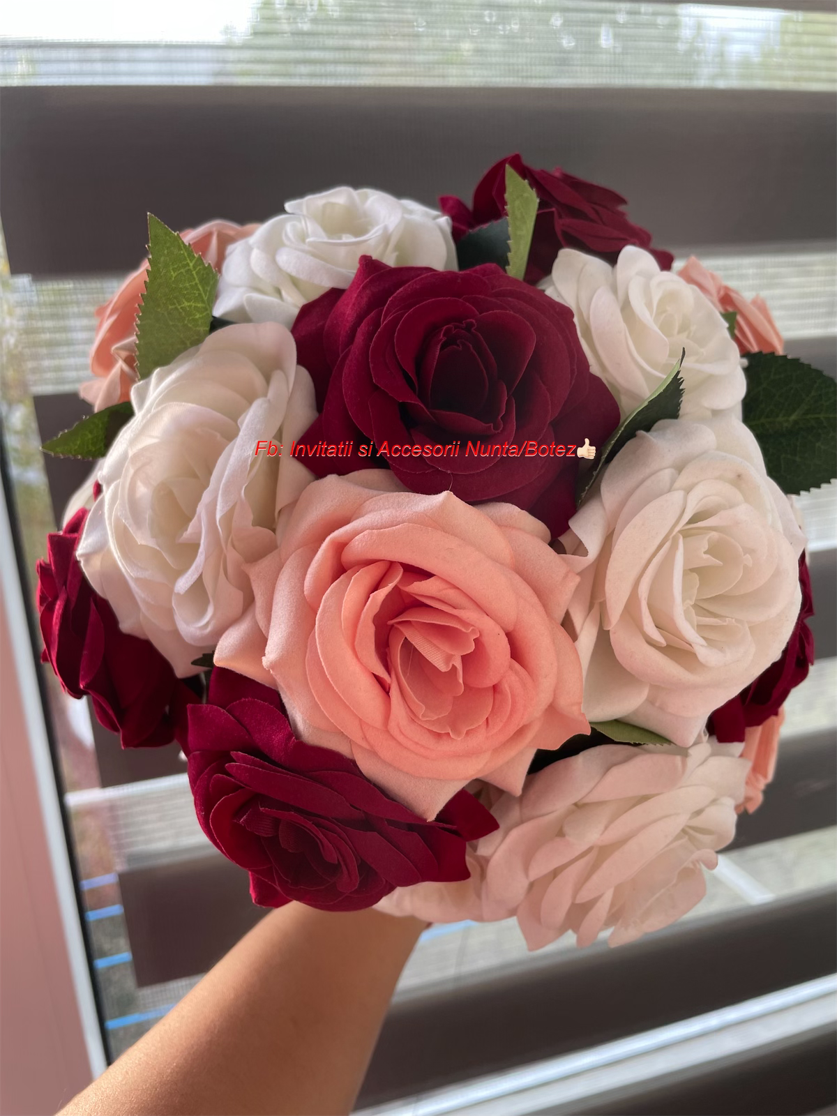 Buchet mireasa sau nasa din flori de matase 01