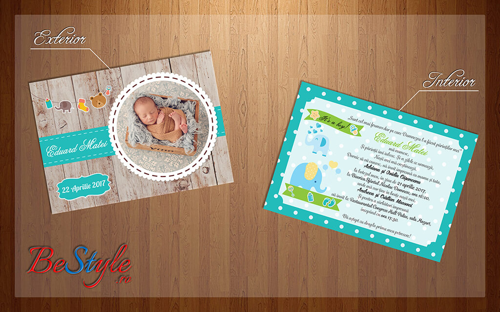 Invitatie botez BSIB003 - little boy