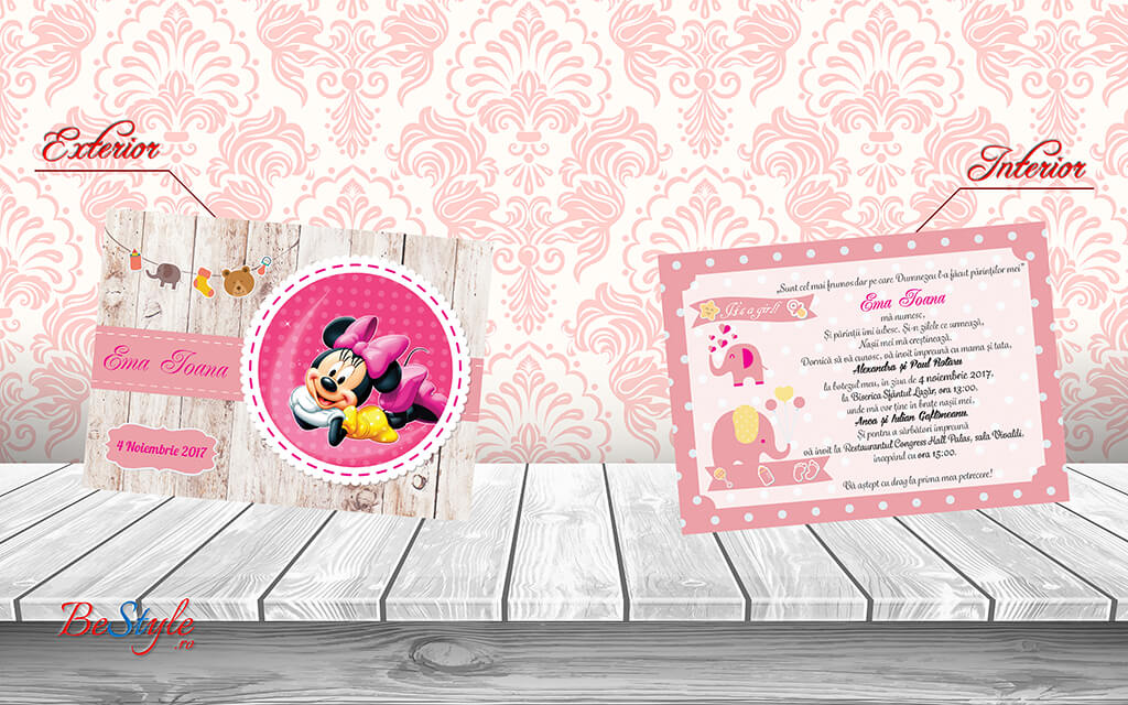 Invitatie botez BSIB004 - Minnie Mouse