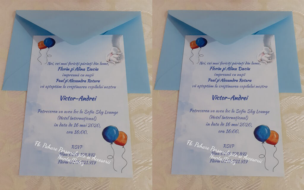 Invitatie botez BSIB006 - baloane