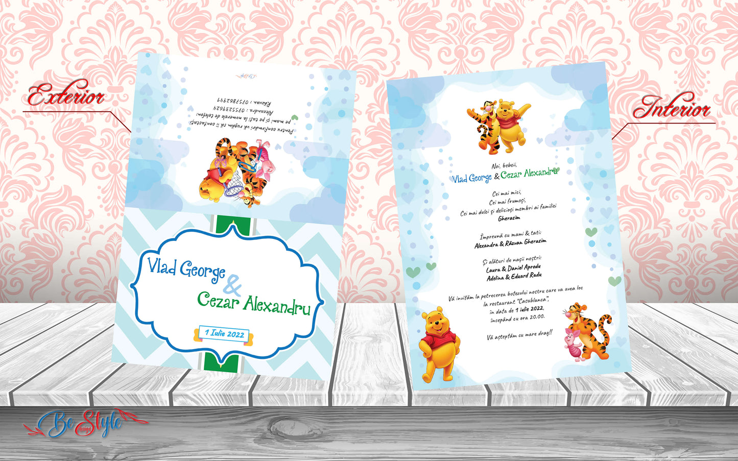 Invitatie botez BSIB026 - Winnie the pooh