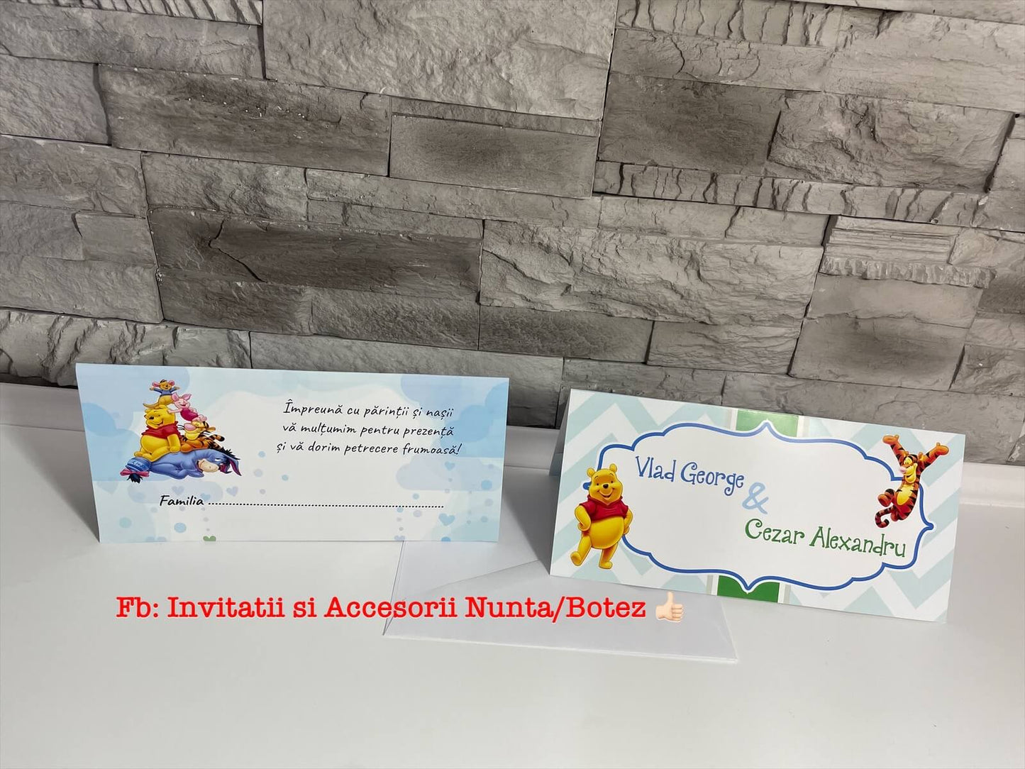 Plic de bani botez BSPB059 - Winnie Pooh