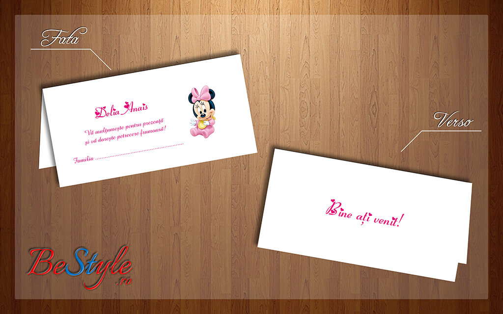 Plic de bani botez BSPB011 - Baby Minnie Mouse