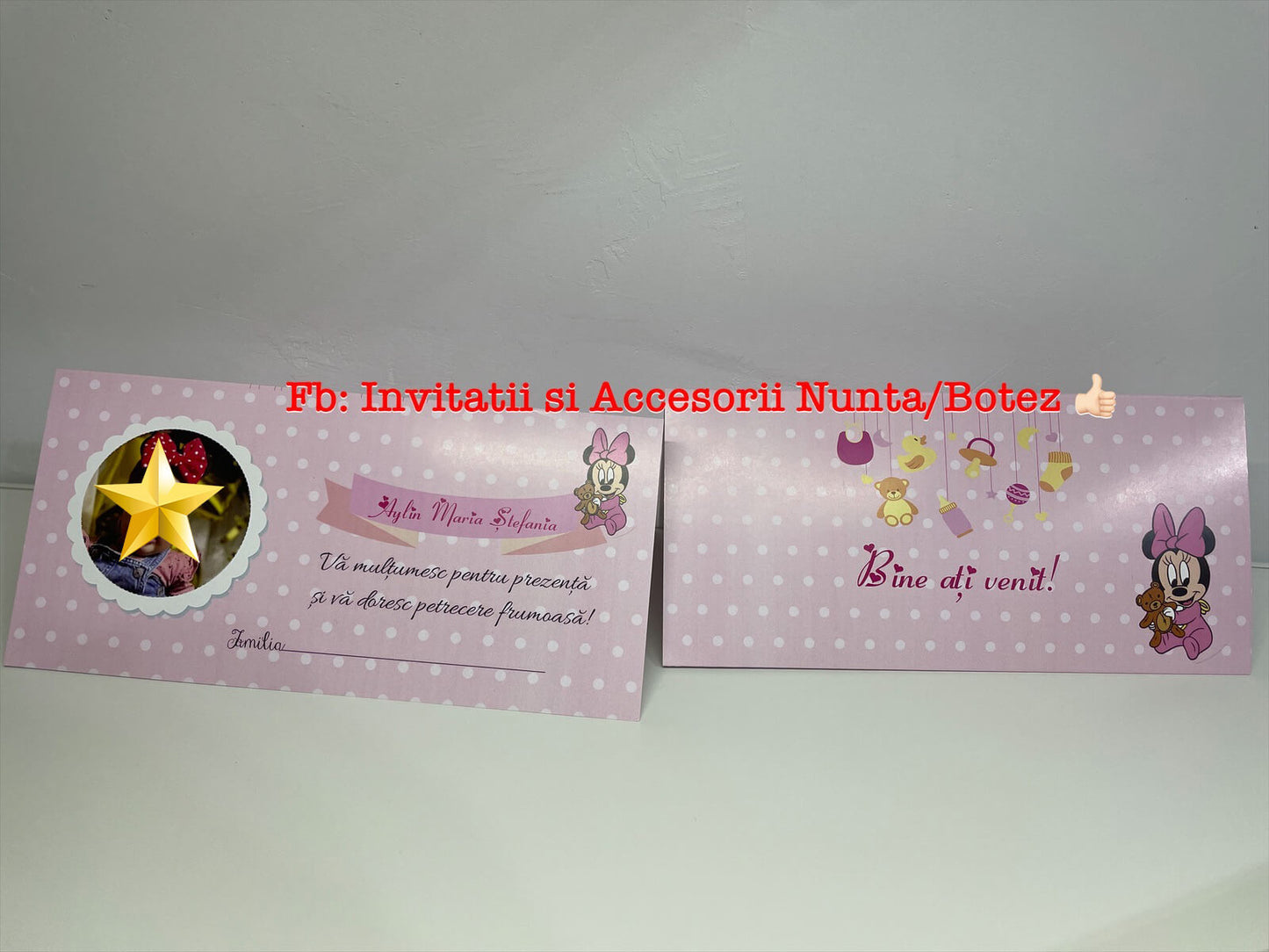 Plic de bani botez BSPB064 - Baby Minnie Mouse