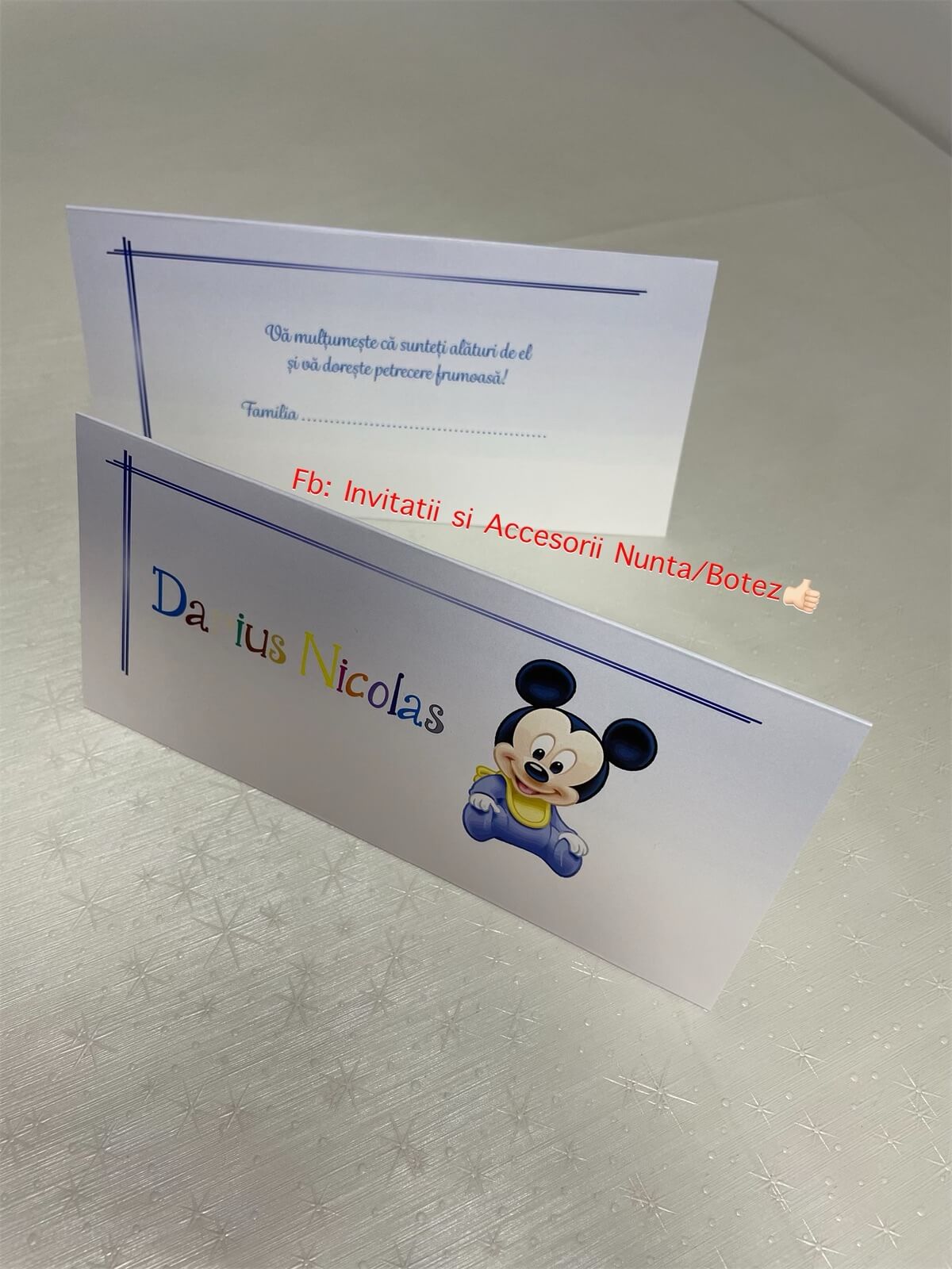 Plic de bani botez BSPB38 baby Mickey Mouse