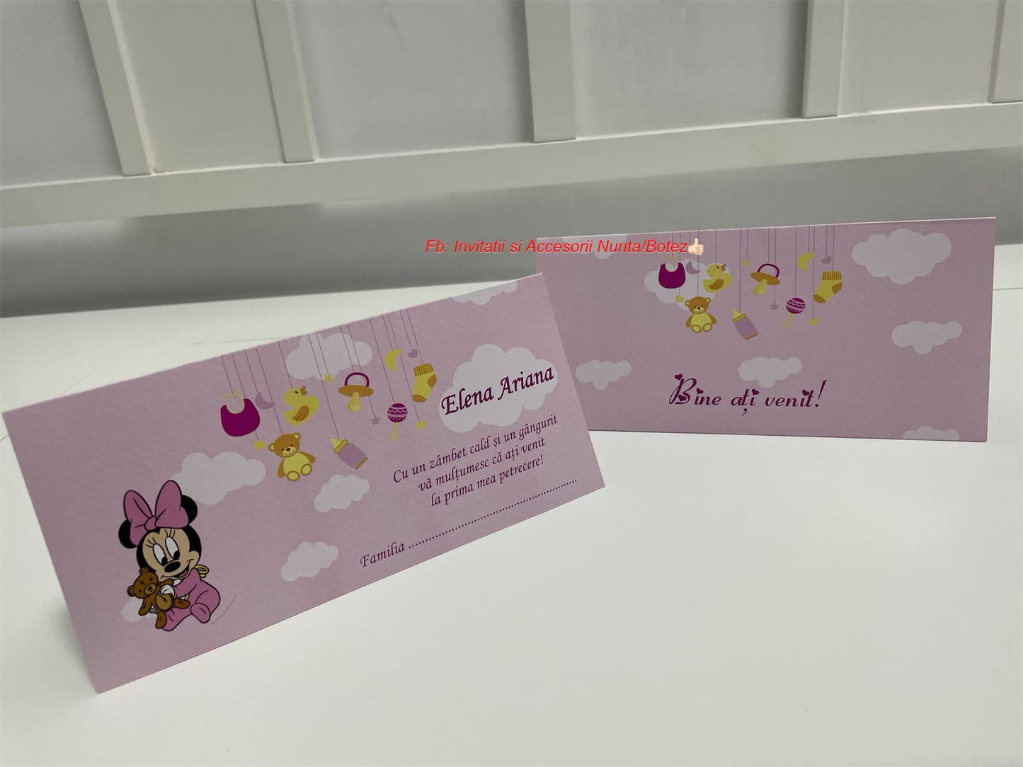 Plic de bani botez BSPB039 - Baby Minnie Mouse