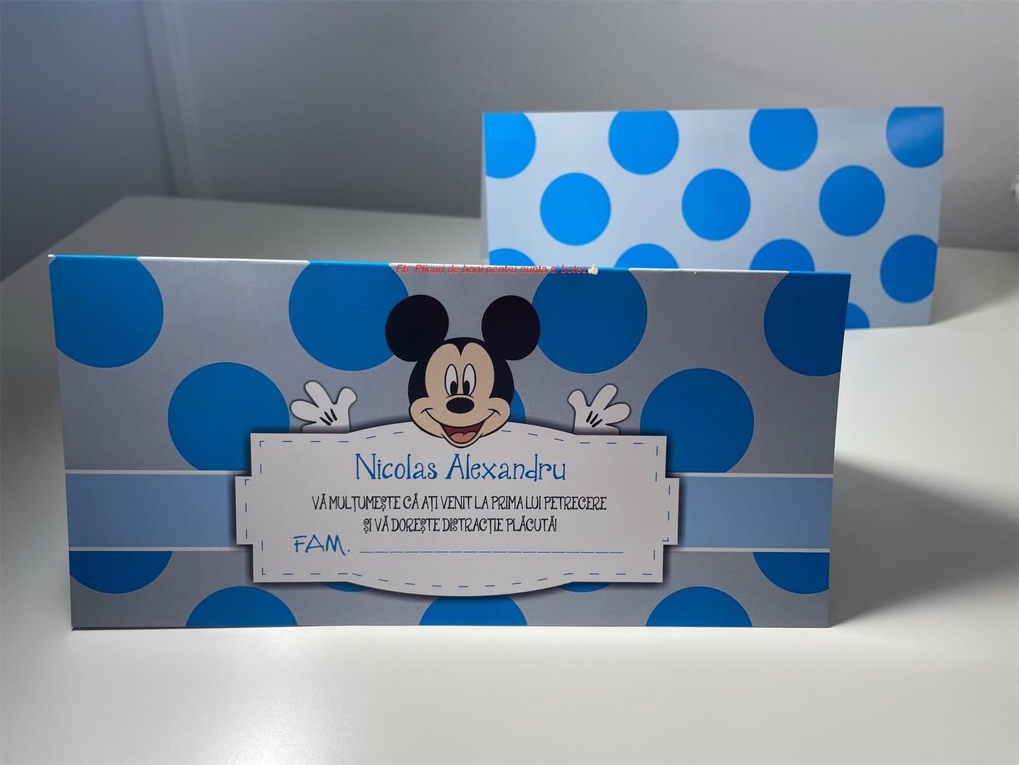 Plic de bani botez BSPB45 Mickey Mouse