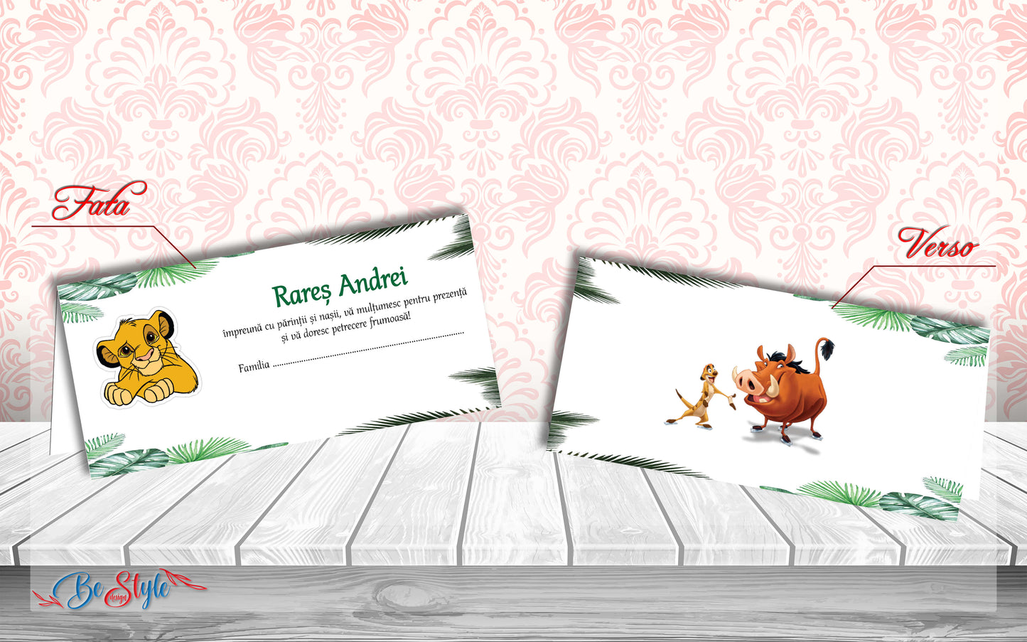 Plic de bani botez BSPB053 - Timon & Pumba