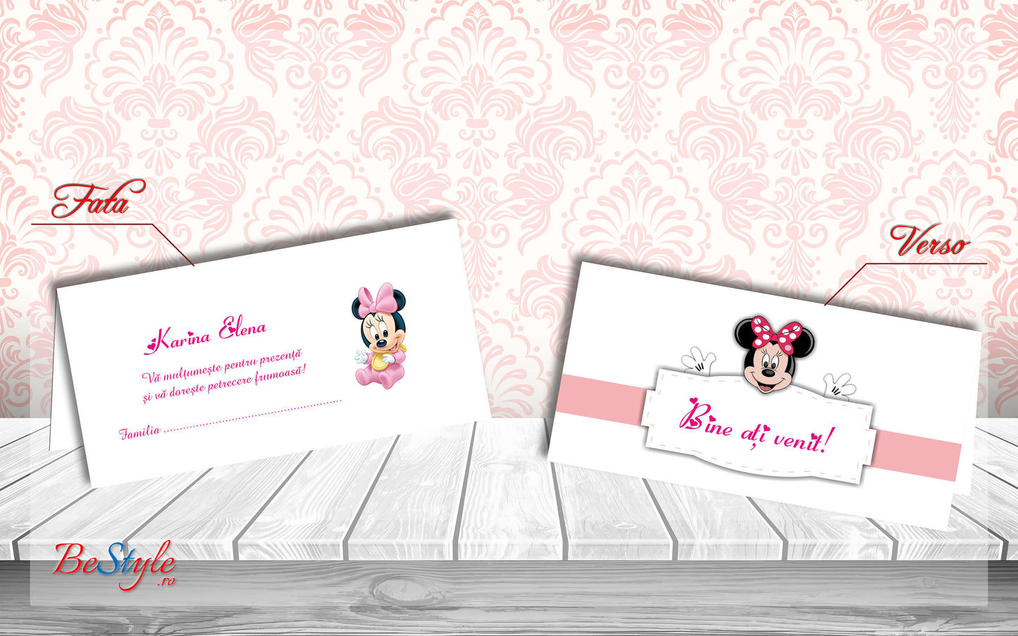 Plic de bani botez BSPB042 - Baby Minnie Mouse