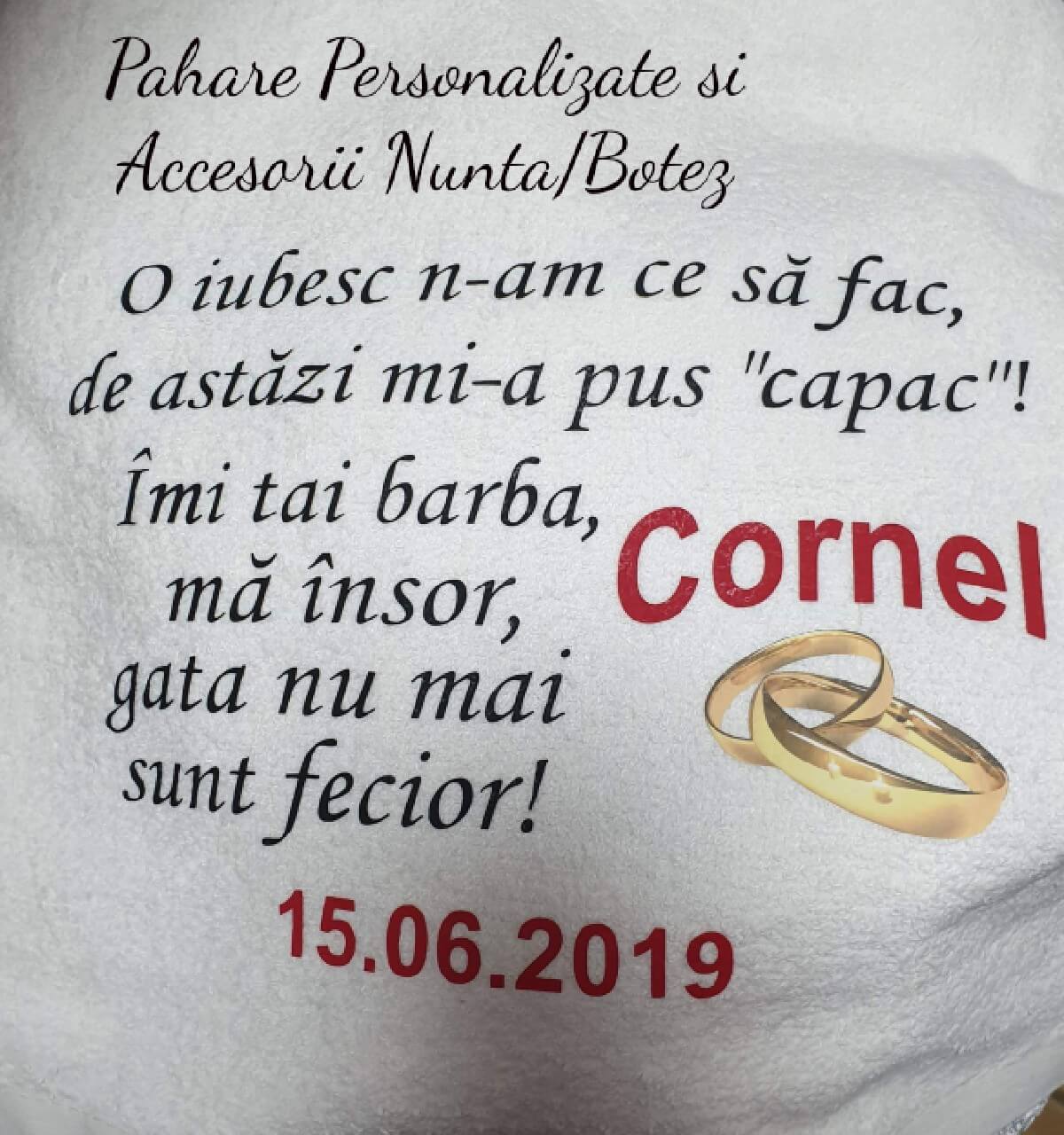 Prosop personalizat nunta pentru mire 01