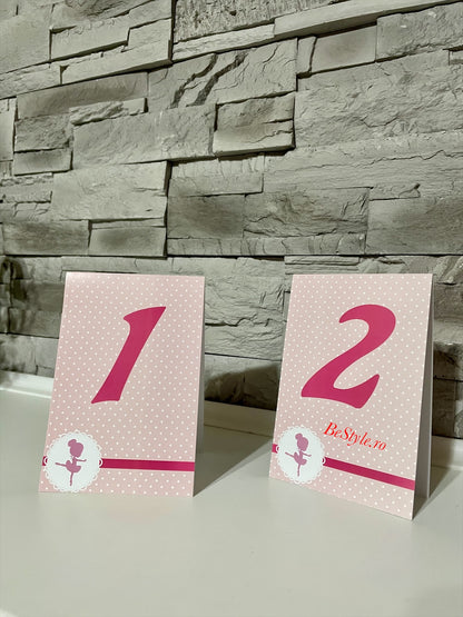 Numar de masa botez BSNB016 - Balerina
