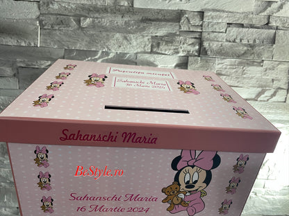 Cutie plicuri de bani botez Minnie Mouse 02