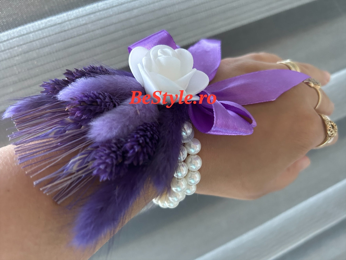 Floare de pus in piept mire, nas, brățară mireasă, nasa 01