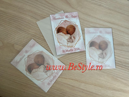 Marturie botez fetita sau gemene - magnet de frigider 13