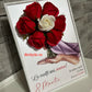 Tablou martisor pentru mama cu buchet din trandafiri de sapun