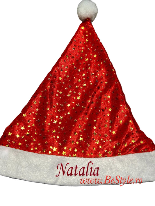 Caciulita de Mos Craciun - personalizată cu nume