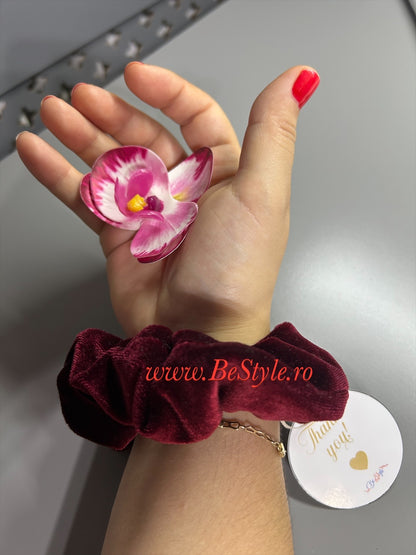 Elastic de par mare din catifea - handmade