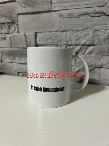 Cana personalizata alba - medic stomatolog
