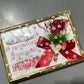 Tablou martisor cu buchet de flori uscate 10/15 cm 01