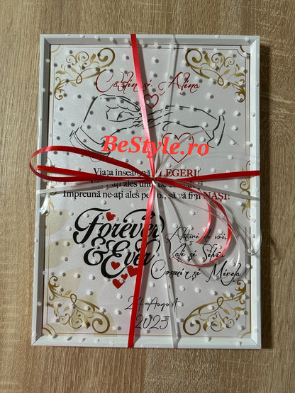 Tablou nunta personalizat cu mesaj de la nasi pentru fini
