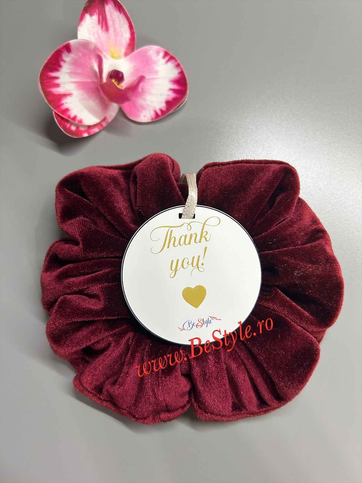 Elastic de par mare din catifea - handmade