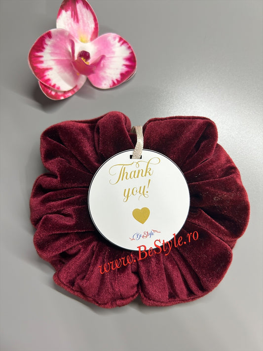 Elastic de par mare din catifea - handmade