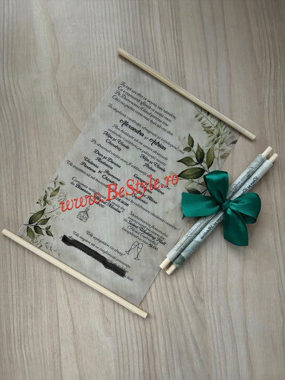 Invitatie nunta BSIN003 - model pergament