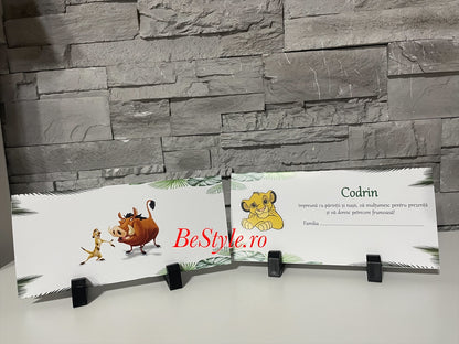 Plic de bani botez BSPB053 - Timon & Pumba