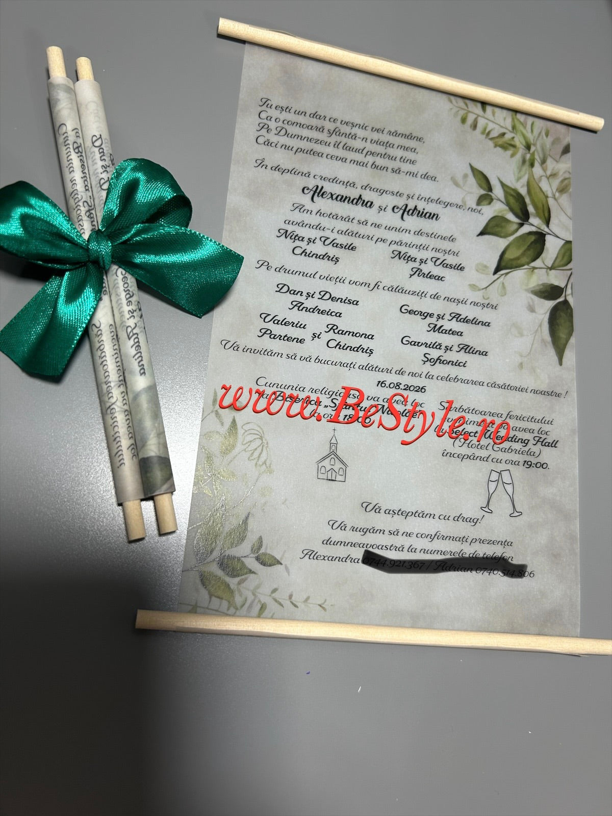 Invitatie nunta BSIN003 - model pergament