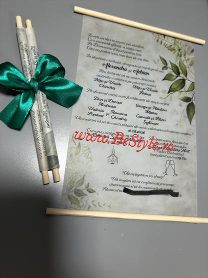 Invitatie nunta BSIN003 - model pergament
