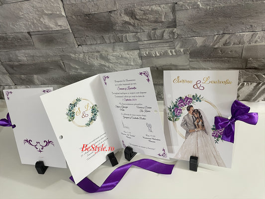 Invitatie nunta BSIN023 cu fundita