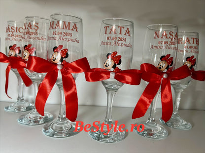 Pahare personalizate botez fetita 03 Minnie Mouse