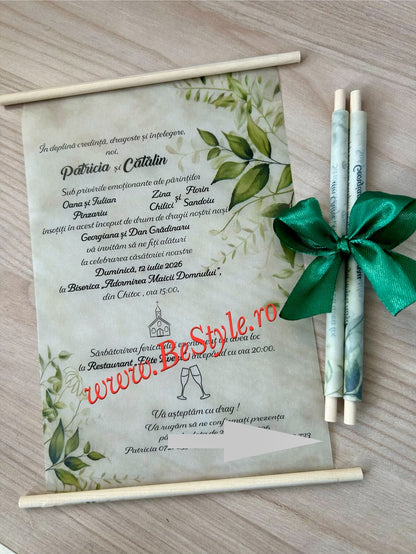 Invitatie nunta BSIN003 - model pergament