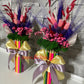 Aranjament din creioane colorate cu flori uscate 04