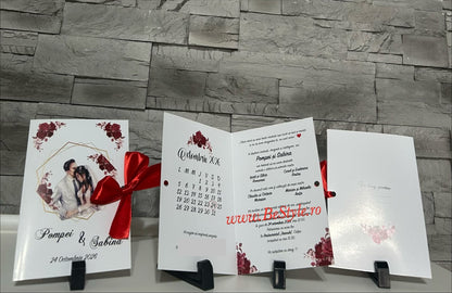 Invitatie nunta BSIN071 cu fundita