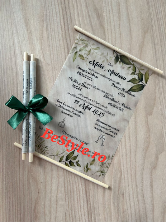 Invitatie nunta BSIN003 - model pergament
