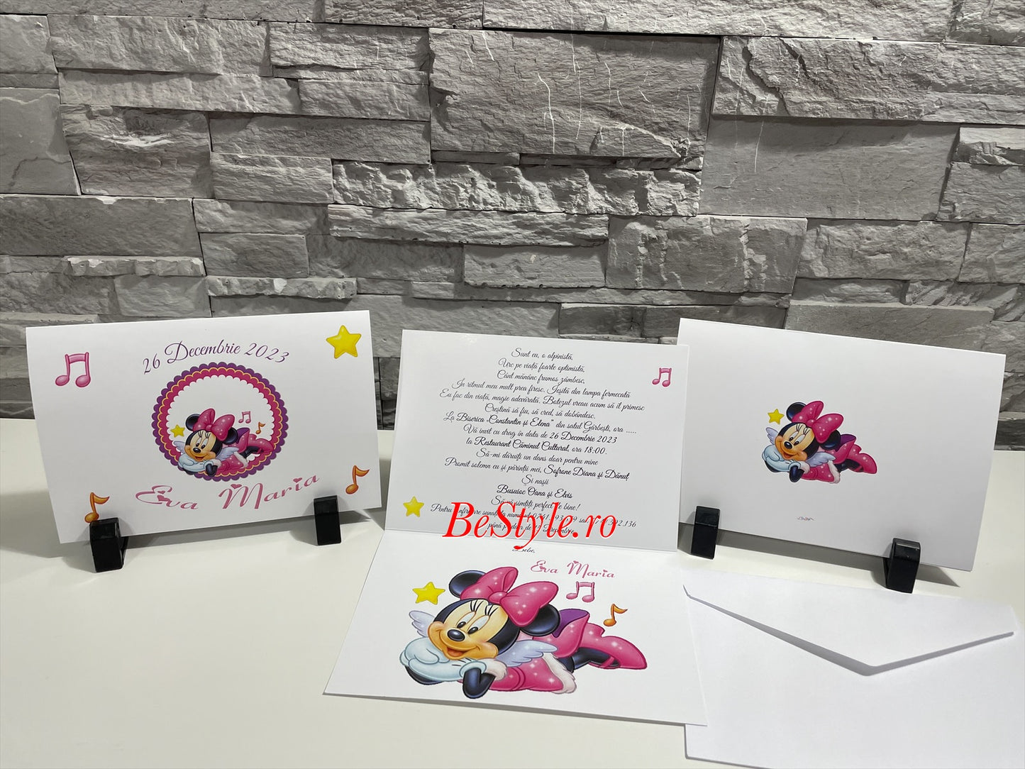 Invitatie botez BSIB027 - Minnie Mouse