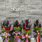 Aranjament din creioane colorate cu flori uscate 04