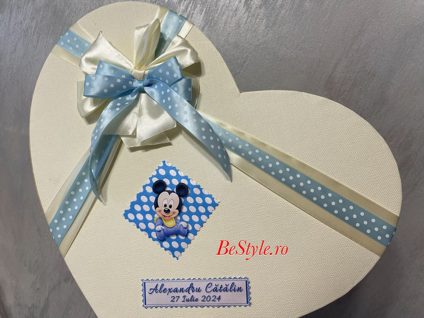 Cutie plicuri de bani botez - inima 03
