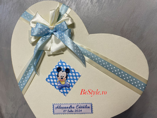 Cutie plicuri de bani botez - inima 03