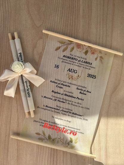 Invitatie nunta BSIN119 - cu trandafir