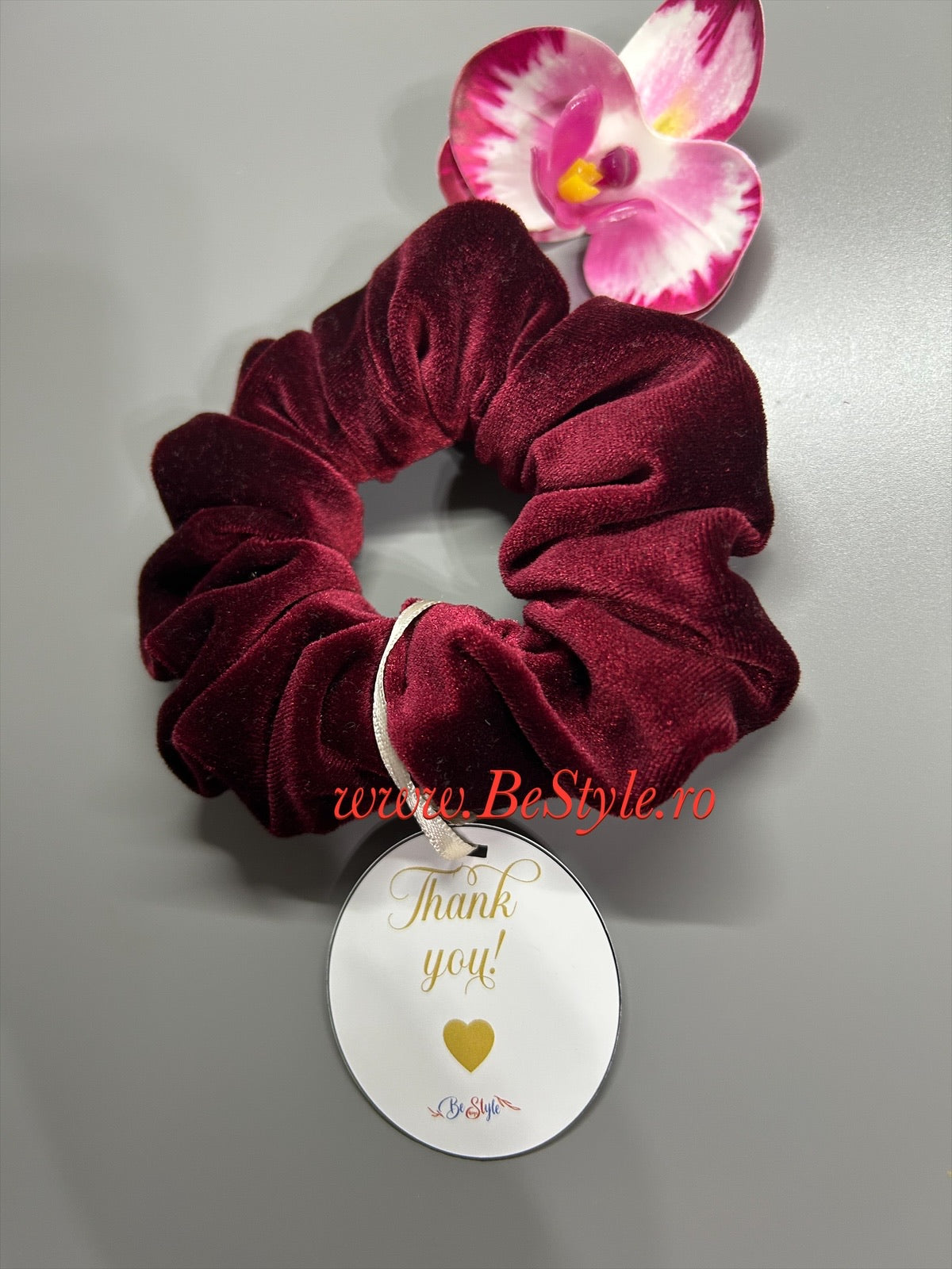 Elastic de par mare din catifea - handmade