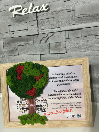 Tablou cu licheni, personalizat - doctor oftalmolog