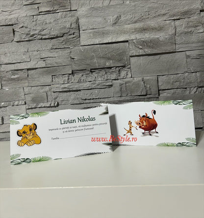Plic de bani botez BSPB053 - Timon & Pumba