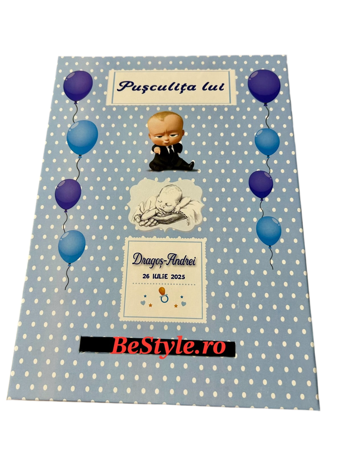 Cutie plicuri de bani botez Baby Boss 01