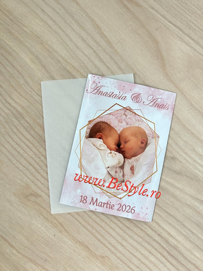 Marturie botez fetita sau gemene - magnet de frigider 13